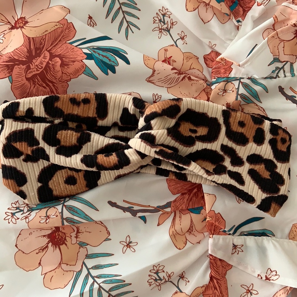 Leopard Yoga headband